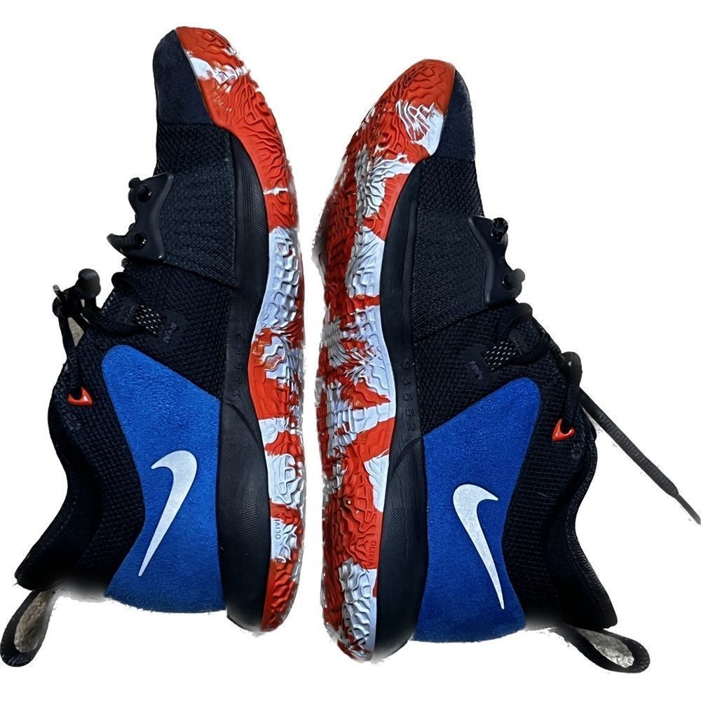 Nike women’s size 8. 13 PG 2 GS Home sneakers white, blue, pink